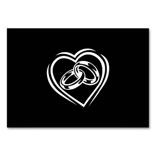 Modern minimalistisch wit zwart tafelnummer (Achterkant)