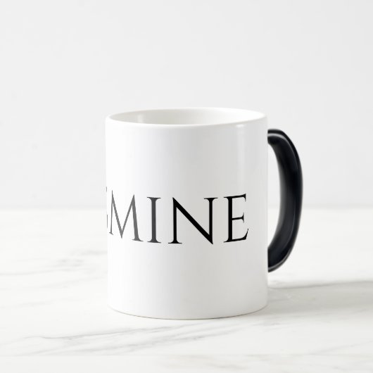 Modern minimalistisch wit zwart, voeg Jouw naam to Magische Mok (Voorkant rechts)