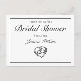 Modern minimalistisch wit zwart Vrijgezellenfeest Aankondigingskaart