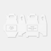 Modern minimalistisch wit zwart Vrijgezellenfeest Bedankdoosjes (Uitgevouwen)