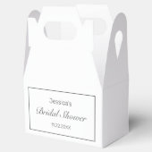 Modern minimalistisch wit zwart Vrijgezellenfeest Bedankdoosjes (Geopend)