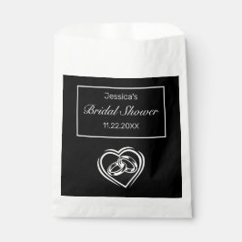 Modern minimalistisch wit zwart Vrijgezellenfeest Bedankzakje