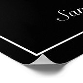 Modern minimalistisch witboek Baby shower — Welkom Poster (Hoek)