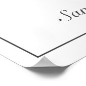 Modern minimalistisch witboek Baby shower — Welkom Poster (Hoek)