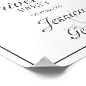 Modern minimalistisch witboek Jubileum — Welkomstt Poster (Hoek)