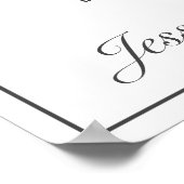 Modern minimalistisch witboek Vrijgezellenfeest — Poster (Hoek)