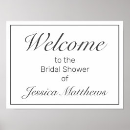 Modern minimalistisch witboek Vrijgezellenfeest —  Poster