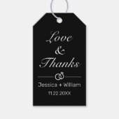 Modern minimalistisch withuwelijk cadeaulabel (Voorkant)