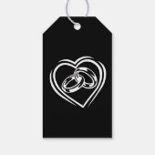 Modern minimalistisch withuwelijk cadeaulabel (Achterkant)