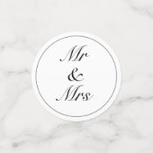 Modern minimalistisch withuwelijk confetti (Kleine voorkant)