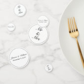 Modern minimalistisch withuwelijk confetti (Groep)