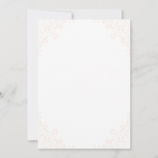 Modern minimalistisch withuwelijk kaart (Achterkant)