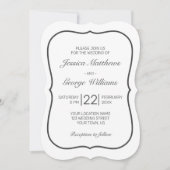 Modern minimalistisch withuwelijk kaart (Voorkant)