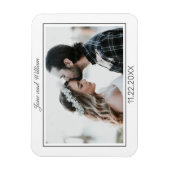 Modern minimalistisch withuwelijk magneet (Verticaal)