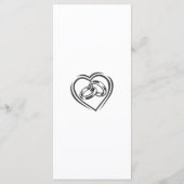 Modern minimalistisch withuwelijk menu (Achterkant)