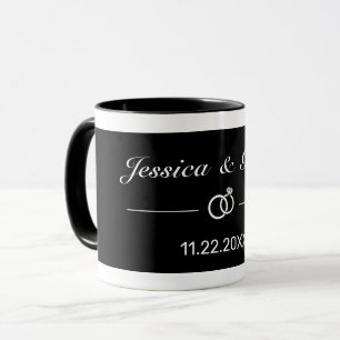 Modern minimalistisch withuwelijk mok
