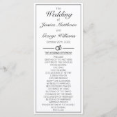 Modern minimalistisch withuwelijk programmakaart (Voorkant)