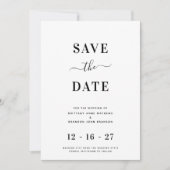 Modern minimalistisch withuwelijk save the date (Voorkant)