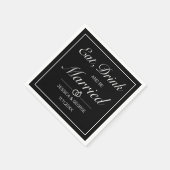 Modern minimalistisch withuwelijk servet (Hoek)