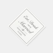 Modern minimalistisch withuwelijk servet (Hoek)