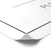 Modern minimalistisch witstembord poster (Hoek)