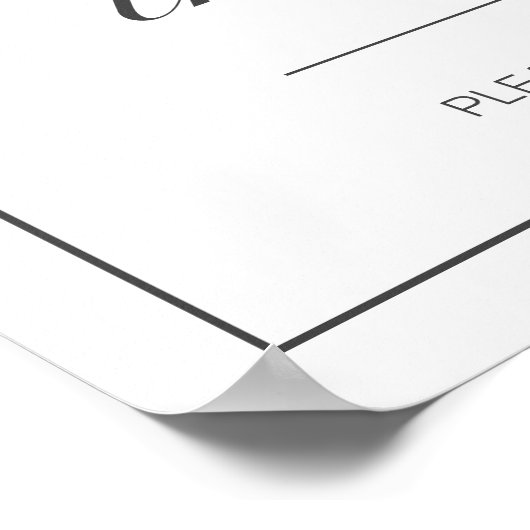 Modern minimalistisch witstembord poster (Hoek)