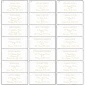 Modern minimalistisch | Witte gouden gadeadreslabe Sticker (Voorkant)