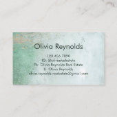 Modern minimalistisch zacht verweerd Blauwgroen gr Visitekaartje (Achterkant)