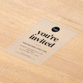 Modern minimalistisch zakelijk evenement acryl uitnodigingen (Laagn)