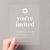 Modern minimalistisch zakelijk evenement acryl uitnodigingen (Insitu (Draagbaar))