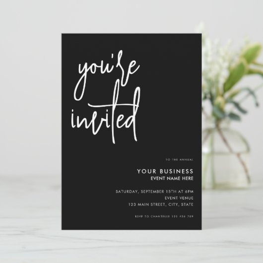 Modern minimalistisch zakelijk evenement kaart (Staand voorkant)