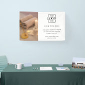Modern Minimalistisch Zakelijk Logo Foto Professio Spandoek (Beurs)