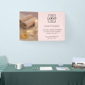 Modern Minimalistisch Zakelijk Logo Foto Professio Spandoek (Beurs)
