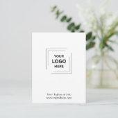 Modern Minimalistisch Zakelijk Logo Postkaart (Staand voorkant)