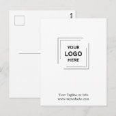 Modern Minimalistisch Zakelijk Logo Postkaart (Voorkant / Achterkant)