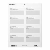 Modern Minimalistisch Zakelijk Logo Verzendlabel (Full Sheet)
