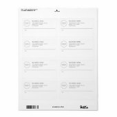 Modern Minimalistisch Zakelijk Logo Verzendlabel (Full Sheet)