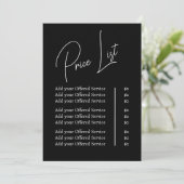Modern Minimalistisch Zakelijk Merkmenu en Prijs Menu (Staand voorkant)