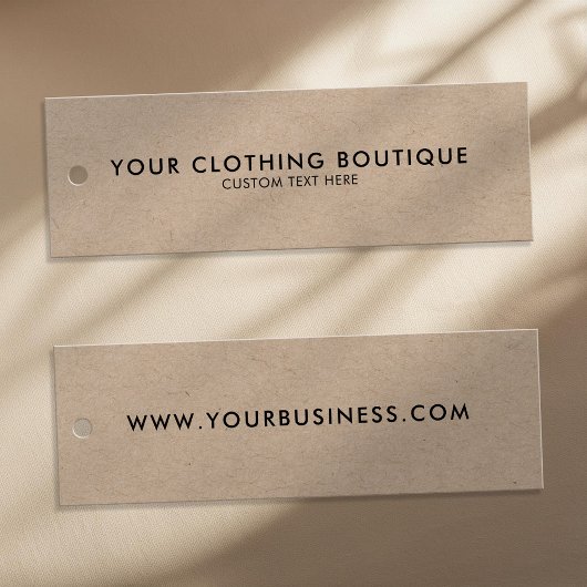 Modern minimalistisch zakkraft Label ophangen Mini Visitekaartjes