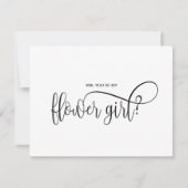 modern minimalistisch zal je mijn bloemmeisje zijn kaart (Voorkant)