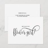 modern minimalistisch zal je mijn bloemmeisje zijn kaart (Voorkant / Achterkant)