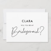 Modern minimalistisch Zal je mijn bruidskaart zijn Kaart