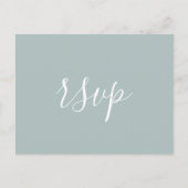 Modern minimalistisch Zee Glass Wedding RSVP Briefkaart (Voorkant)