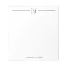 Modern minimalistisch zilver grijs monogram vierka