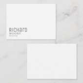 modern minimalistisch zuiver grijs en wit notitiekaartje (Voorkant / Achterkant)