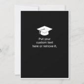 Modern minimalistisch zwart Afstuderen Foto bedank Bedankkaart (Achterkant)