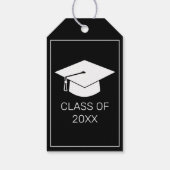 Modern minimalistisch zwart Afstuderen gefelicitee Cadeaulabel (Achterkant)