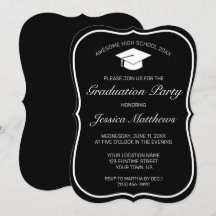 Modern minimalistisch zwart Afstuderen