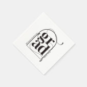 Modern minimalistisch zwart boog vet Afstuderen Servet (Hoek)