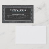 Modern minimalistisch zwart consultant Visitekaart Visitekaartje (Voorkant / Achterkant)